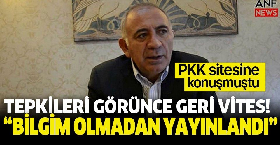 PKK sitesine röportaj veren CHP'li Gürsel Tekin'den tepkileri görünce geri vites: "Bilgim olmadan yayınlandı!".