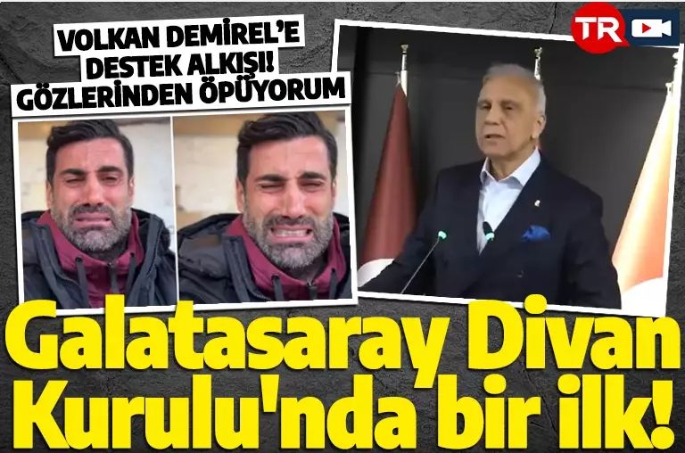 Galatasaray Divan Kurulu'nda bir ilk! Volkan Demirel alkışlandı...