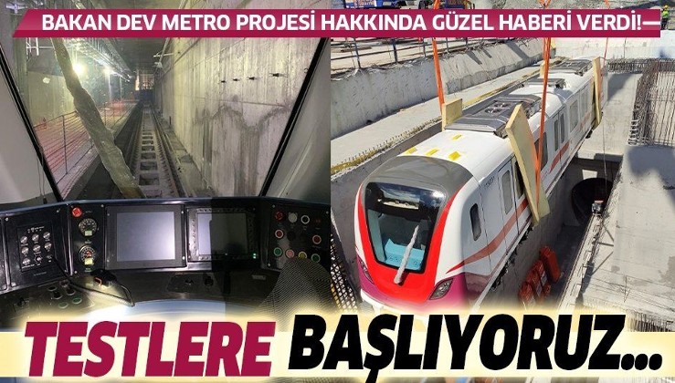 Son dakika: Gayrettepe-İstanbul Havalimanı Metrosu'nda ilk tren raylara indi