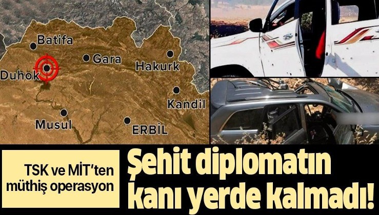 Şehit diplomatın kanı yerde kalmadı! TSK ve MİT Erbil suikastının planlayıcılarını vurdu.