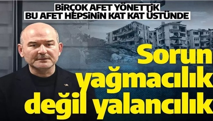 Bakan Soylu: '308 enkazda arama kurtarma çalışmaları devam ediyor'
