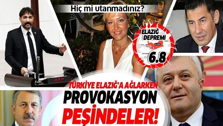 Elazığ depremi tüm Türkiye'yi birleştirirken bazı siyasetçiler ve ünlüler sosyal medya provokatörlüğü yaptı!.