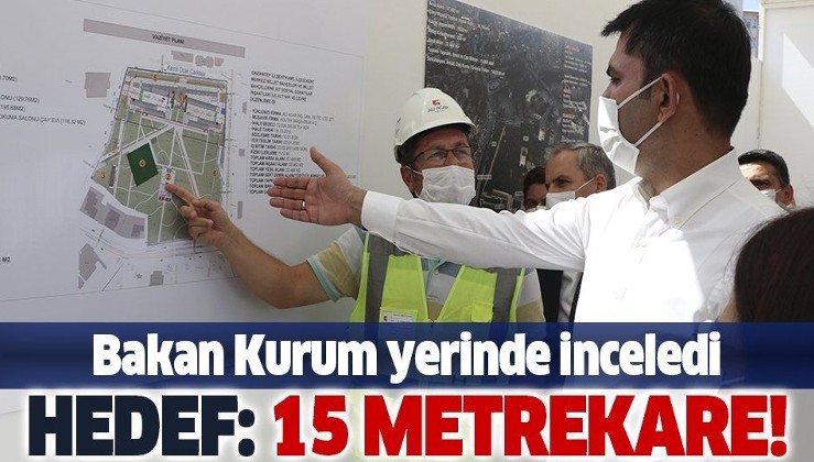 Çevre ve Şehircilik Bakanı Kurum, Gaziantep'te yapımı süren millet bahçesinde incelemelerde bulundu
