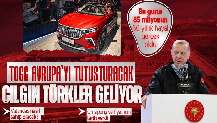 Cumhurbaşkanı Erdoğan: Togg 85 milyonun gururu, Yaşasın Cumhuriyet!