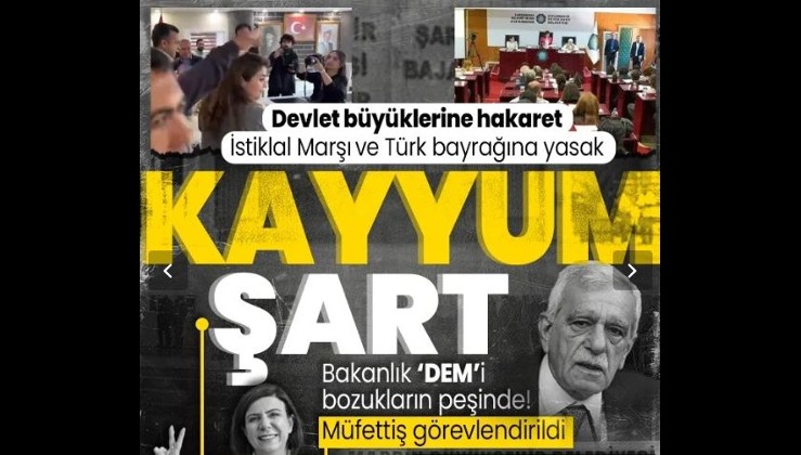 DEM Parti bölücü faaliyetlere hız verdi! Mardin'de İstiklal Marşı Diyarbakır'da Türk bayrağı yasaklandı | Sur'da devlet büyüklerine hakaret