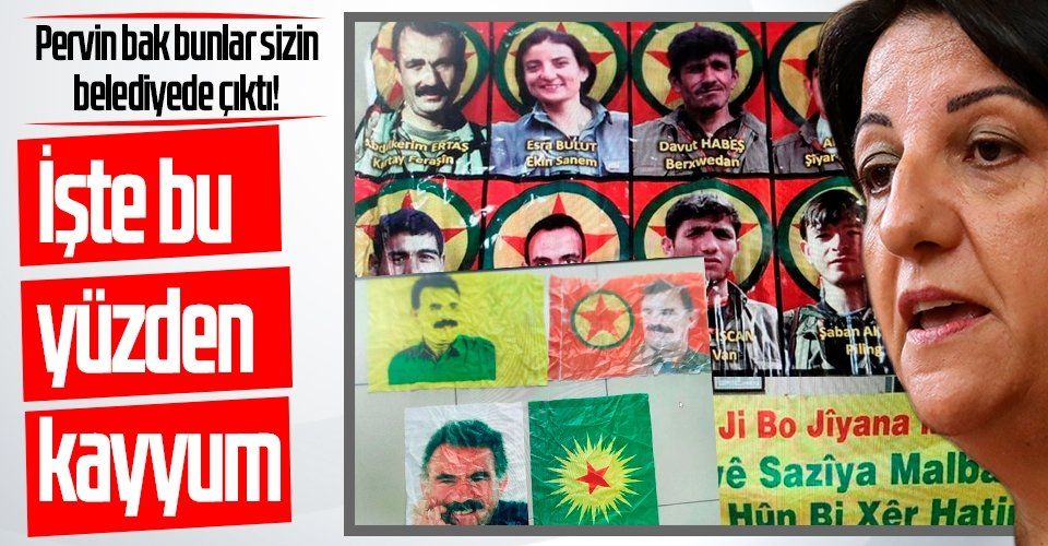 SON DAKİKA: Kayyum atanan İpekyolu Belediyesi'nde PKK elebaşı Öcalan'ın paçavraları ele geçirildi