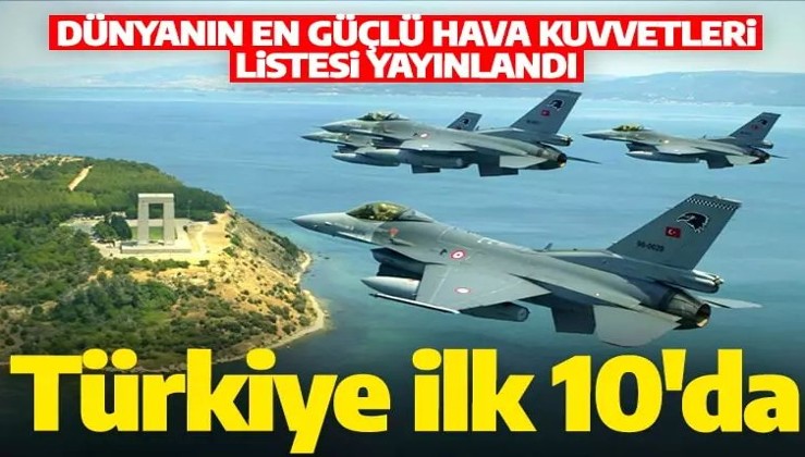 ABD merkezli internet sitesi açıkladı! Dünyanın en güçlü hava kuvvetleri sıralamasında Türkiye ilk 10'da