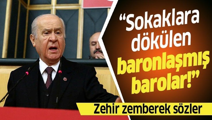 Son dakika: MHP lideri Devlet Bahçeli'den flaş "baro" açıklaması