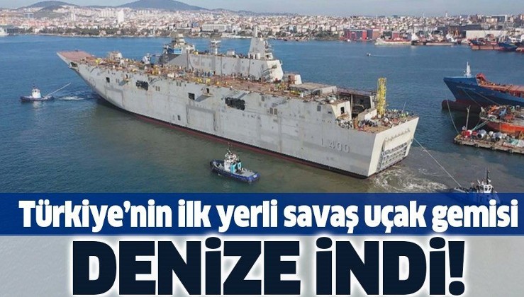 SON DAKİKA: İlk yerli savaş uçak gemisi TCG Anadolu denizde