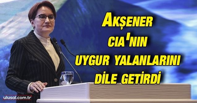 Meral Akşener CIA'nın Uygur yalanlarını dile getirdi: İyi Parti'den ''İnsan Hakları ve Doğu Türkistan'' etkinliği