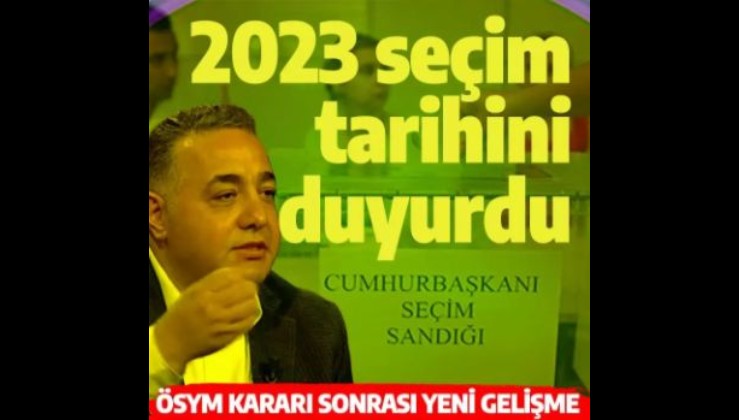 Sınav takvimi belli olunca hükümet 2023 seçimini öne aldı! Flaş bilgiyi gazeteci Zafer Şahin duyurdu