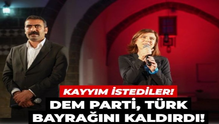 DEM Parti, Diyarbakır Büyükşehir Belediye Meclisindeki Türk Bayrağını kaldırdı! Kayyım istediler