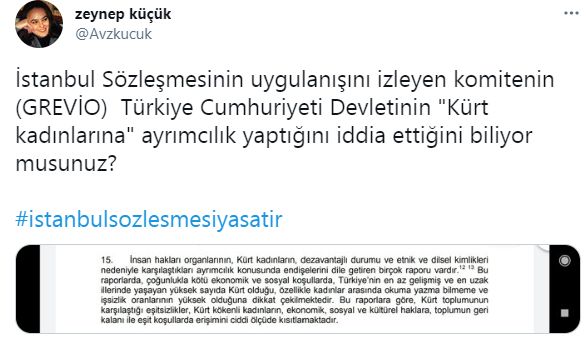 Türkiye Cumhuriyeti Devletinin "Kürt kadınlarına" ayrımcılık yaptığını iddia ettiğini biliyor musunuz?