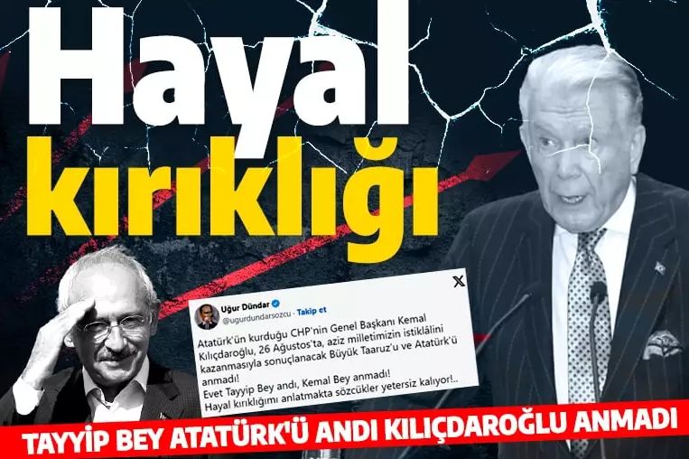 Uğur Dündar'dan Atatürk'ü ve Büyük Taarruz'u anmayan Kılıçdaroğlu'na tepki