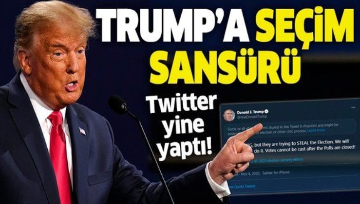 SON DAKİKA: Trump'ın seçim tweetine Twitter'dan skandal sansür: Demokratlar seçimi bizden çalmaya çalışıyor