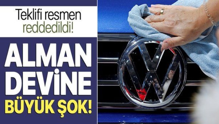 Alman otomobil devi Volkswagen'e büyük şok!.