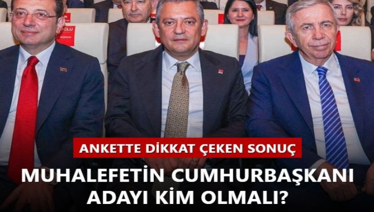 Muhalefetin cumhurbaşkanı adayı kim olmalı? Ankette dikkat çeken sonuç