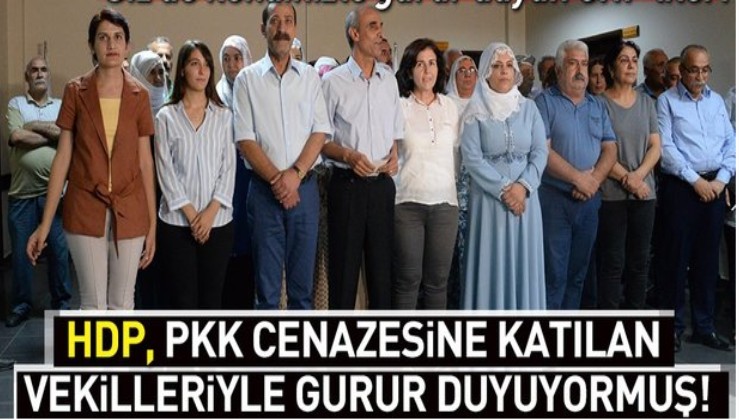 HDP, PKK cenazesine katılan vekilleriye gurur duyuyormuş!.