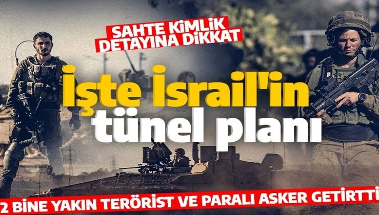 İsrail'in tünel planı ortaya çıktı! PKK'yı önden sürecekler