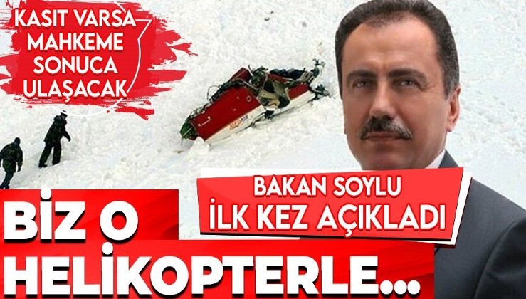 İçişleri Bakanı Süleyman Soylu'dan 'Muhsin Yazıcıoğlu' açıklaması: Biz o helikopterle Bayburt'a gidecektik