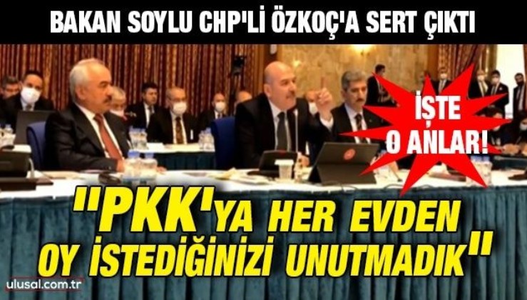 Bakan Soylu CHP'li Engin Özkoç'a sert çıktı: ''PKK'ya her evden oy istediğinizi unutmadık"
