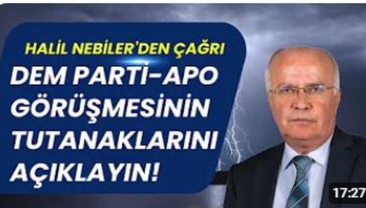 DEM Parti ile Abdullah Öcalan Görüşmesinin Tutanaklarını Açıklayın!