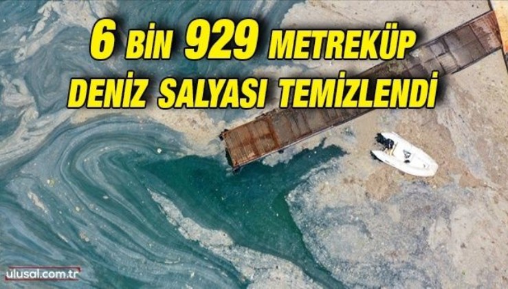 Marmara Denizi'nde 6 bin 929 metreküp deniz salyası temizlendi