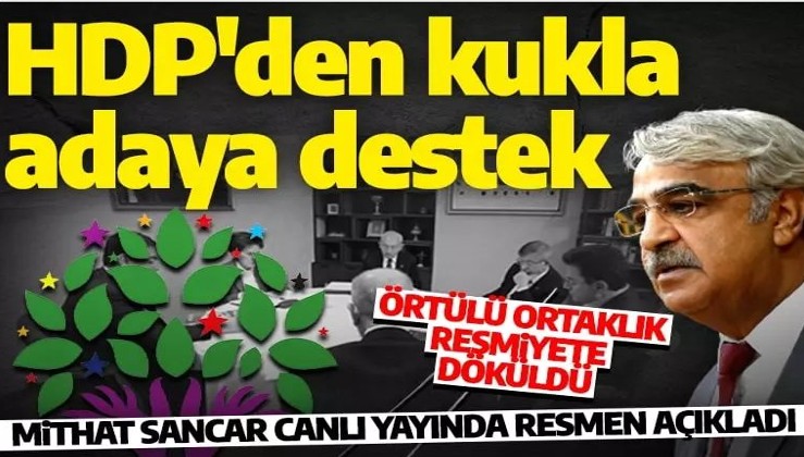 HDP'den kukla adaya açık destek! Mithat Sancar canlı yayında açıkladı