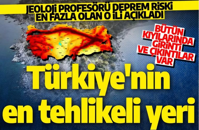 Jeoloji Profesörü Prof. Dr. Şükrü Ersoy deprem riski en fazla olan o ili açıkladı