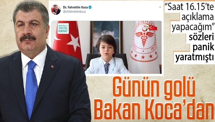 Tüm Türkiye o açıklamaya kilitlenmişti... Sağlık Bakanı Fahrettin Koca'dan sürpriz "23 Nisan" paylaşımı