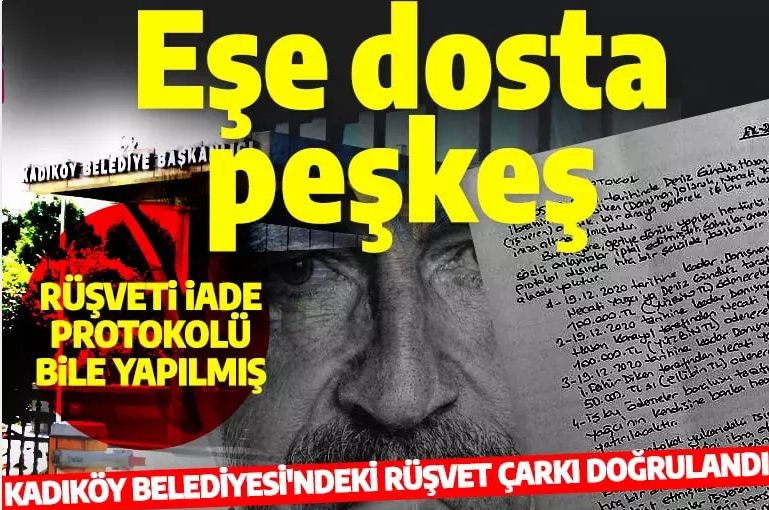 Kadıköy Belediyesi'nde yeni rüşvet skandalı: Rüşveti iade protokolü bile yapılmış