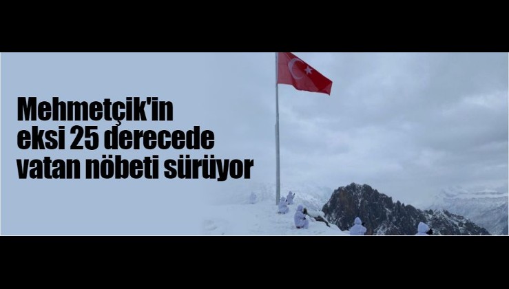 Mehmetçik'in eksi 25 derecede vatan nöbeti sürüyor