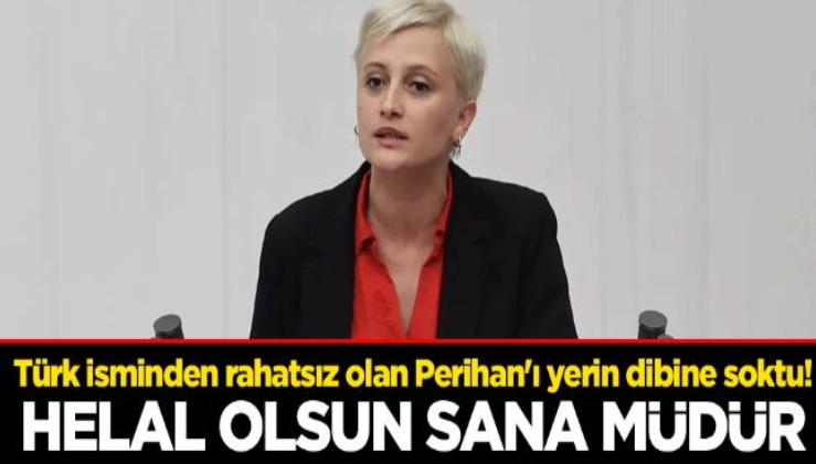 Türk isminden rahatsız olan DEM Partili Perihan Koca'yı yerin dibine soktu! Helal olsun sana müdür