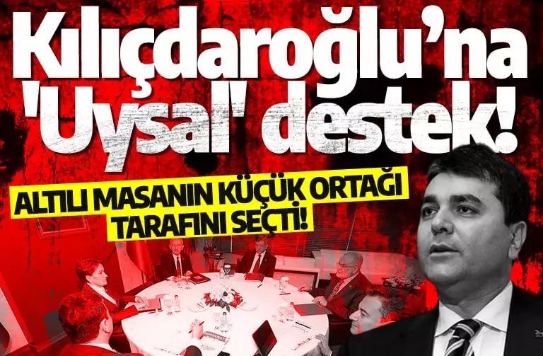 Altılı masanın küçük ortağı tarafını seçti! Kılıçdaroğlu'na Gültekin Uysal'dan adaylık desteği