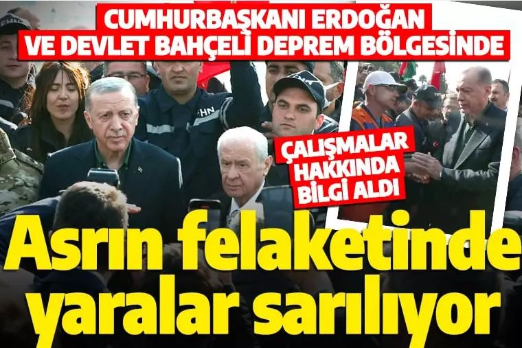 Cumhurbaşkanı Erdoğan ve MHP Lideri Bahçeli Hatay'da