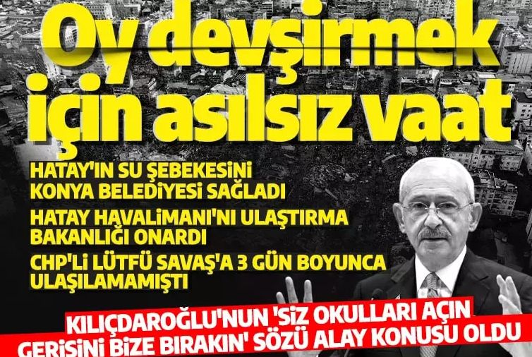 Kılıçdaroğlu 'üniversiteleri açın gerisini bize bırakın' sözleri alay konusu oldu! Hatay Belediyesi'nin ayıplarını mı gizlemeye çalışıyor?