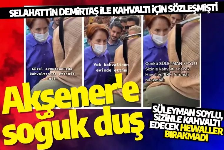 Meral Akşener'e vatandaştan soğuk duş: Süleyman Soylu, sizinle kahvaltı edecek hewaller bırakmadı