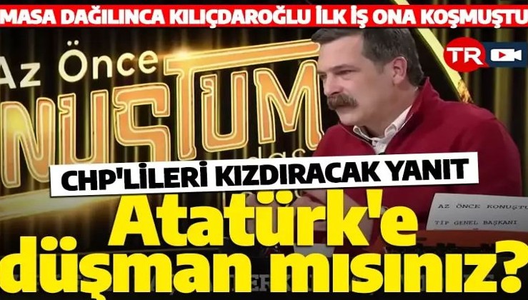 TİP Başkanı Erkan Baş'a canlı yayında zor soru: Atatürk'e düşman mısınız?
