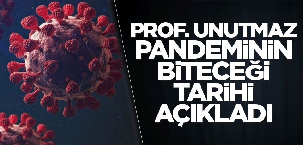 Prof. Unutmaz pandeminin biteceği tarihi açıkladı