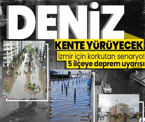 İzmir'i bekleyen tehlike! 5 ilçe riskli! Olası bir depremde deniz kent içine girecek