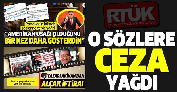 RTÜK'ten Fatih Portakal ve Serdar Akinan'ın sözleri nedeniyle FOX ve KRT'ye ceza.