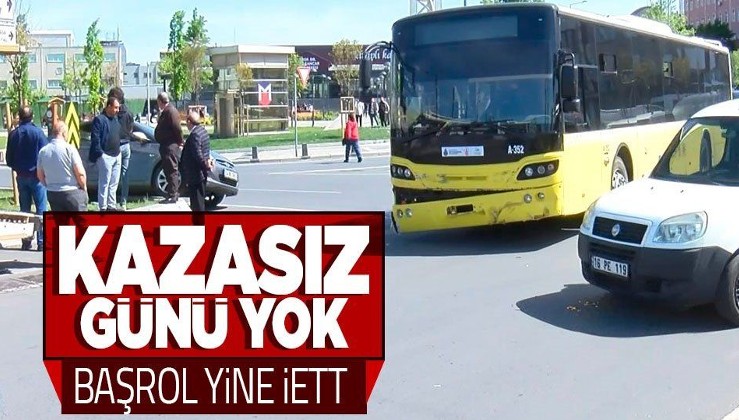 Gaziosmanpaşa’da İETT otobüsü kaza yaptı!