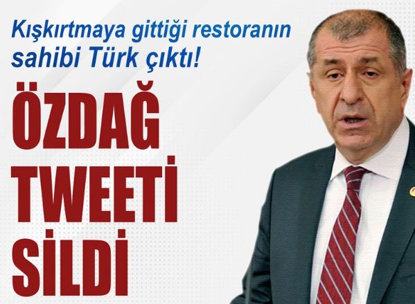Kışkırtmaya gittiği restoranın sahibi Türk çıktı, Özdağ'ın yalanı her yere yayıldıktan sonra tweeti sildi!