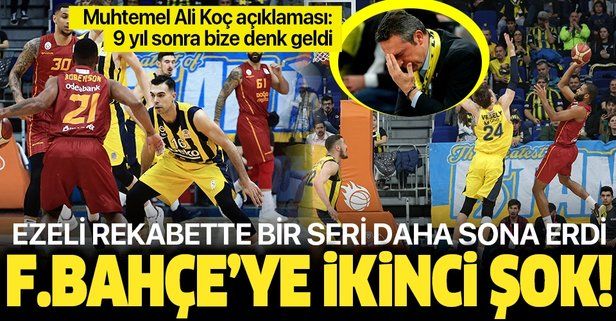 Basketbolda da hezimet! Ali Koç' a tepki.