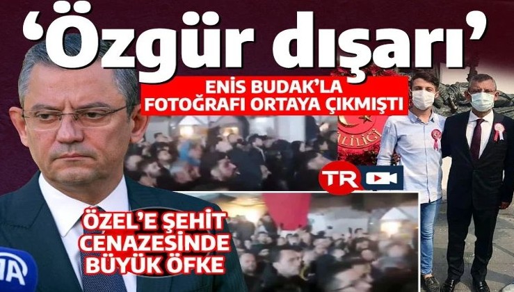 Terör örgütü PKK'yı kınamayan CHP lideri Özel'e şehit cenazesinde sert tepki! 'Özgür dışarı'