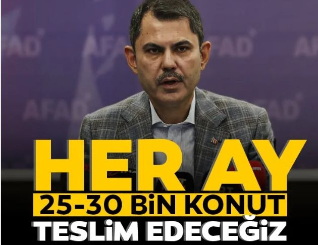 Bakan Kurum: Her ay 2530 bin konut teslim edeceğiz