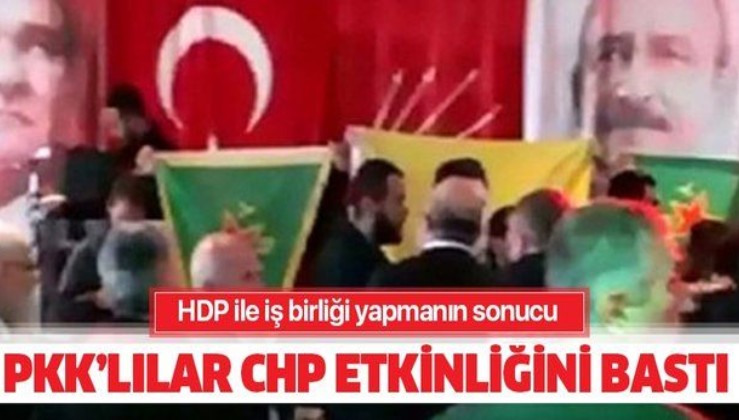 PKK'lılar CHP etkinliğini bastı! Polis olaya müdahale etti!.