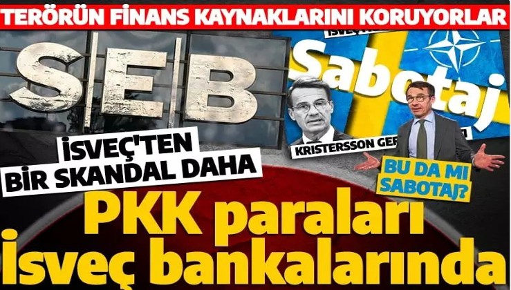 İsveç'ten bir skandal daha: Terör örgütü PKK/YPG'nin paraları o bankada!