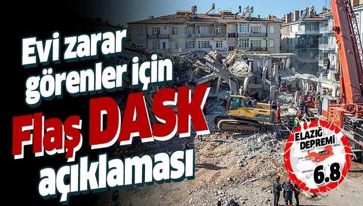 Elazığ depremi sonrası Türkiye Sigortalar Birliği'nden flaş DASK açıklaması!.