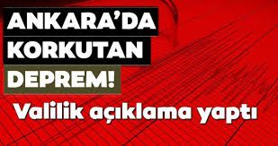 Son dakika: Ankara'da korkutan deprem!